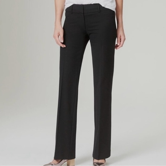 LOFT Marisa Straight leg Pant Black Womens size 6 Classic Business casual Modern - Picture 1 of 12